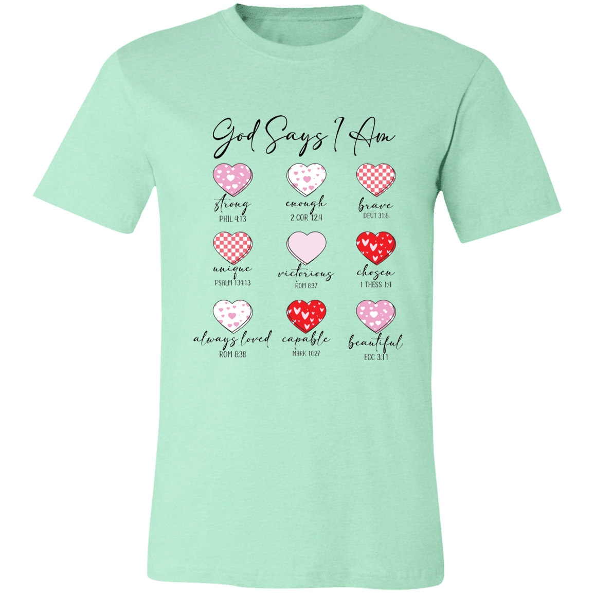 God Says I Am Christian Bella Canvas Tee - 931 Graphics
