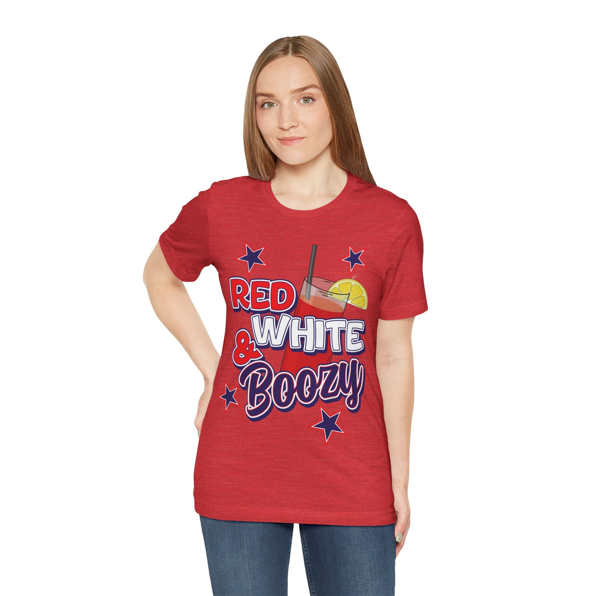 Red White & Boozy DTF Transfer - Busy Bee Graphix