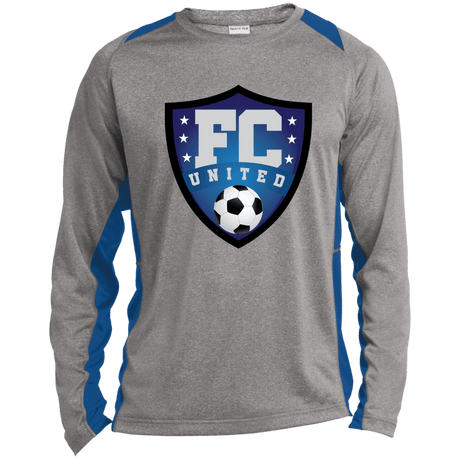 FC United Long Sleeve Heather Colorblock Performance Tee - 931 Graphics