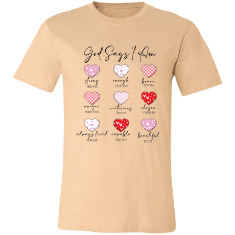 God Says I Am Christian Bella Canvas Tee - 931 Graphics