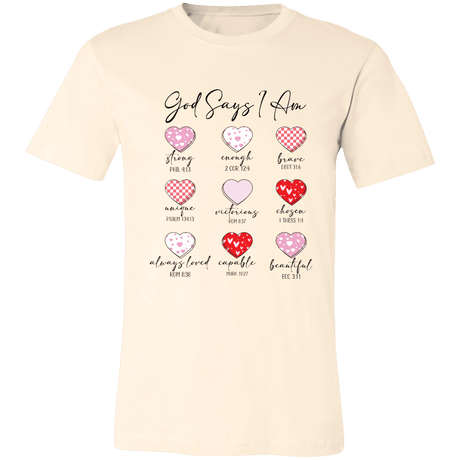 God Says I Am Christian Bella Canvas Tee - 931 Graphics