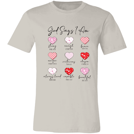 God Says I Am Christian Bella Canvas Tee - 931 Graphics