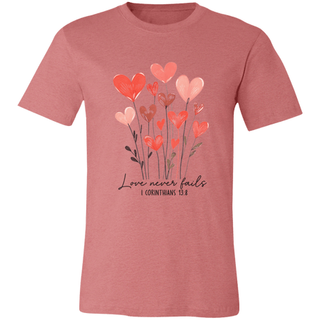 Love Never Fails – Bella Canvas Unisex Tee - 931 Graphics
