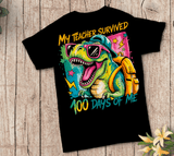 My Teacher Survived 100 Days of Me Bella + Canvas Kids S/S Tee - 931 Graphics