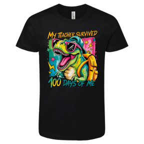 My Teacher Survived 100 Days of Me Bella + Canvas Kids S/S Tee - 931 Graphics
